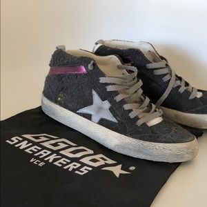 Golden Goose Mid/Star dark grey suede sneaker 36
